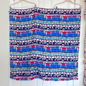 Nicole Miller Vintage Tennis Silk Scarf or Wrap